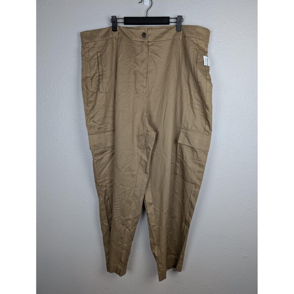 Old Navy Pants Womens 2X Khaki‎ Beige Extra High Rise Taylor Straight Trouser - Picture 1 of 10